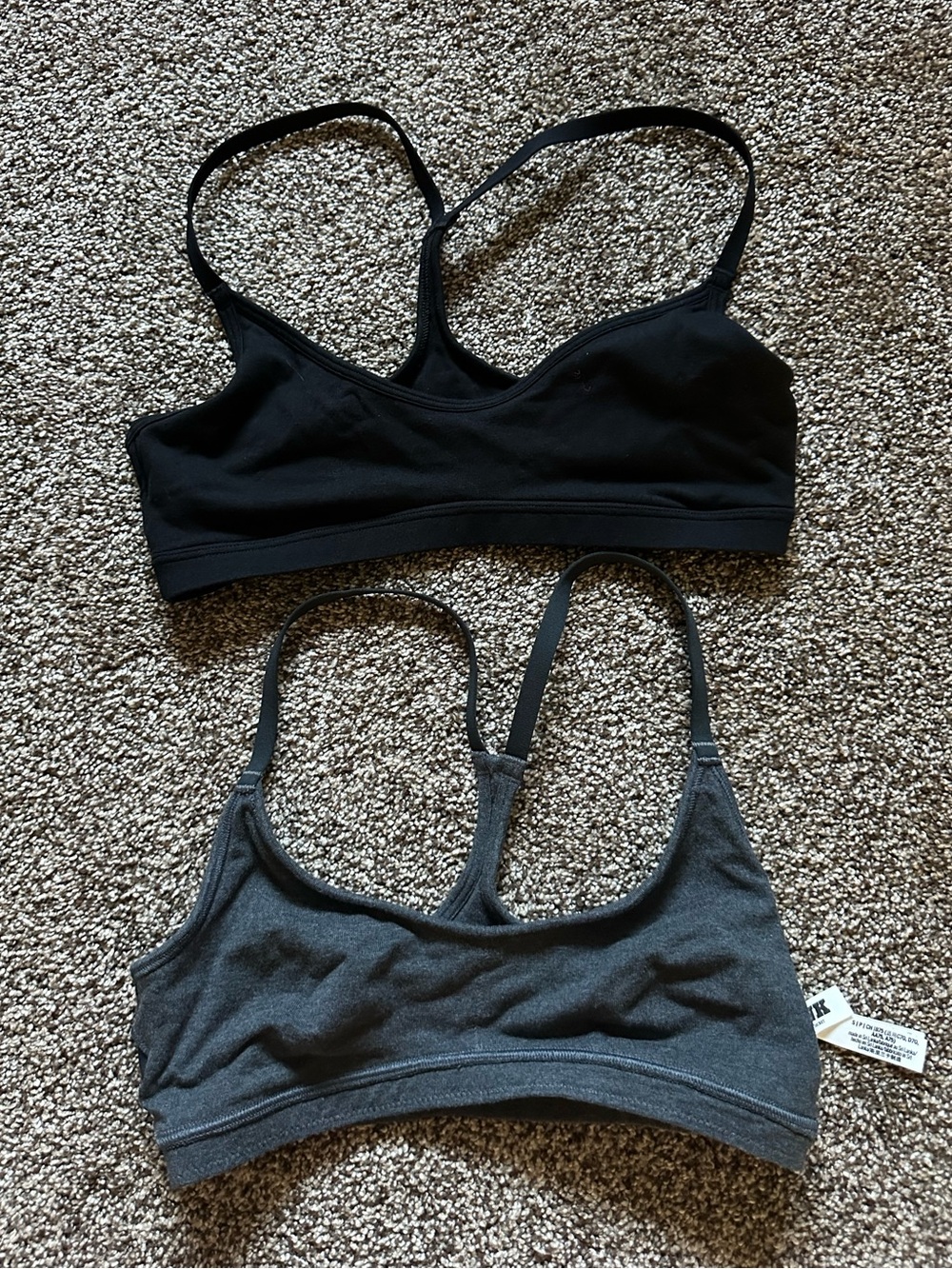 Cotton scoop racerback bras
